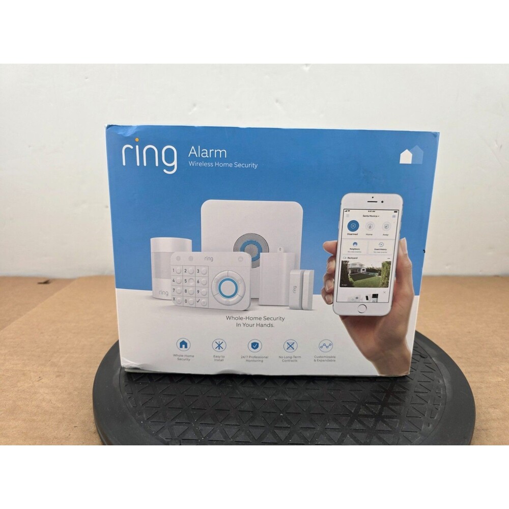 RING Alarm Wireless Home Or Office Security Kit 5-Piece White 4K11S70EN0